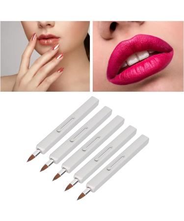 Verdant Touch Makeup Brush Lip Brush Set of 5 Retractable Multipurpose Single-Ended Nylon Makeup Brush Grey Shell - Buy Online on GoSupps.com