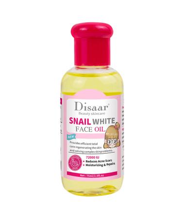 DISAAR Beauty Snail Face Body Oil Reduces Acne Scars Moisturizing Dry Facial Skin Care Repairs 75ml/2.5fl.oz