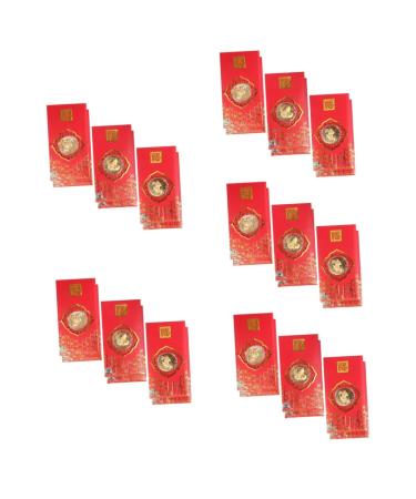 ABOOFAN 30 Pcs Rabbit Year Gold Foil Red Envelope Chinese Money Bags New Year Prop 2023 Red Envelope Wedding Red Packet Gift Card Envelopes Spring Festival Gift Lucky Paper Money Card As Shown 2x5pcs 17X9CMx5pcs