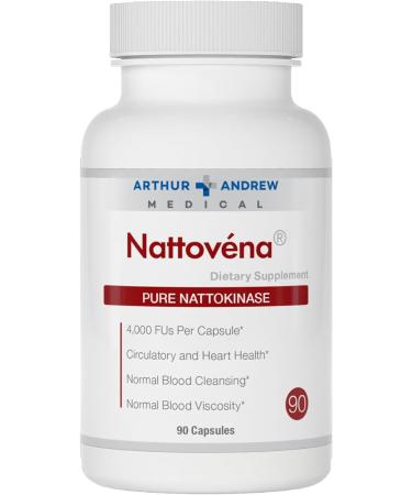Arthur Andrew Medical, Nattovena, Pure Nattokinase Supplement, Double Strength 4,000 FUs per Capsule, 90
