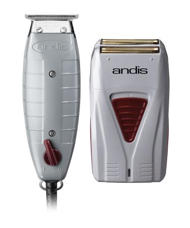 Andis 17195 Finishing Combo: T-Outliner Trimmer & Pro Foil Lithium Titanium Shaver - Complete Professional Hair Clippers and Trimmer Kit for Men - Buy Online on GoSupps.com