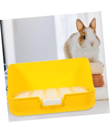 Box Rabbit Toilet Pet Pee Toilet Pet Litter Tray Small Pet Toilet Rabbit Potty Bunny Potty Pet Potty Bunny Toilet Pet Drawer Potty Pet Supply Pet Training Corner 28.5X23.5X15.5CM Yellow - Buy Online on GoSupps.com