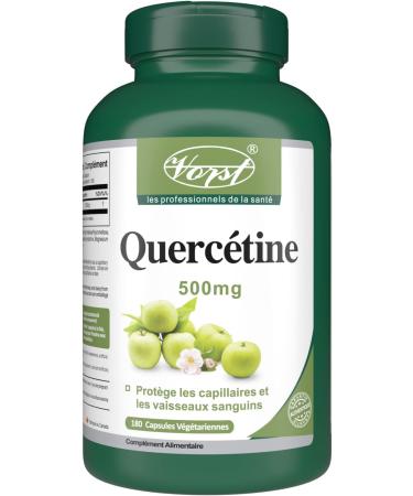 VORST Quercetin 500mg 180 Vegan Capsules | Supplement for Boosting Immune System | For Allergies and Eye Health | Powder Pills | 3 Bottles 3 count (Pack of 180) - Buy Online on GoSupps.com