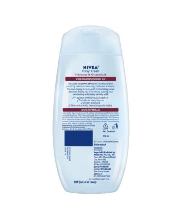 Nivea Clay Fresh Hibiscus & Grapefruit Shower Gel 250ml - Refreshing Cleanser - Buy Online on GoSupps.com