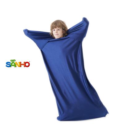 SANHO Premium Sensory Sock Budy Sock, Perfect for Children with Sensory Processing Disorder, Updated Version (Navy, Medium) Navy Medium (Pack of 1)