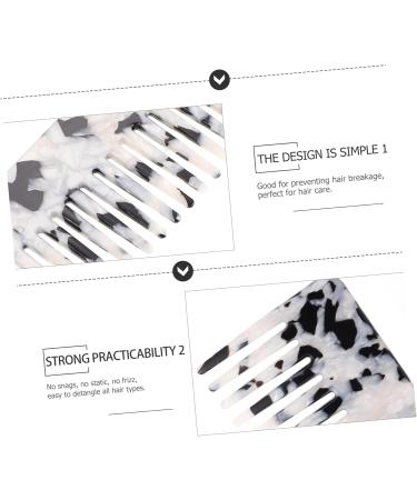 POPETPOP 1PC hair comb curly hair shampoo leopard decor combs for women Comb for Hair cellulose acetate comb Hair Salon Comb Hair Bang Comb white anti-static plate vinegar Miss horns - Buy Online on GoSupps.com