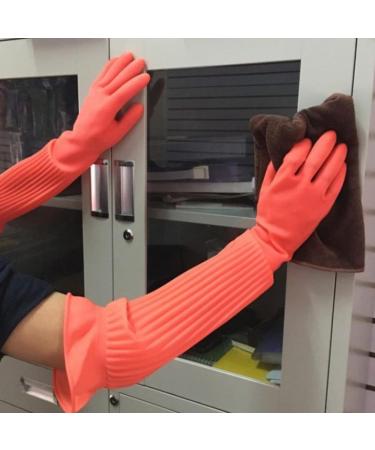Buogint Long Rubber Gloves Kitchen Dishwashing Gloves Reusable Household Gloves Waterproof Cleaning Gloves for Home Painting Garden - Buy Online on GoSupps.com