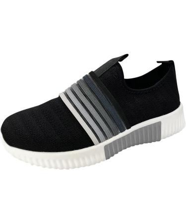 Freetime Women's Sneakers - Lace-Up Mesh Leisure & Hiking Shoes Soft Sole Sport Slip-On Walking Shoes Black 37 - Buy Online on GoSupps.com