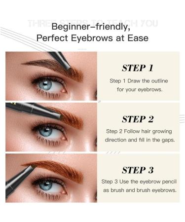 Tattoo eyebrow pencil liquid eyebrow pencil waterproof eyebrow pencil professional makeup eyebrow pencil black eyebrow pencil 4 colors available (04#Deep gray) - Buy Online on GoSupps.com