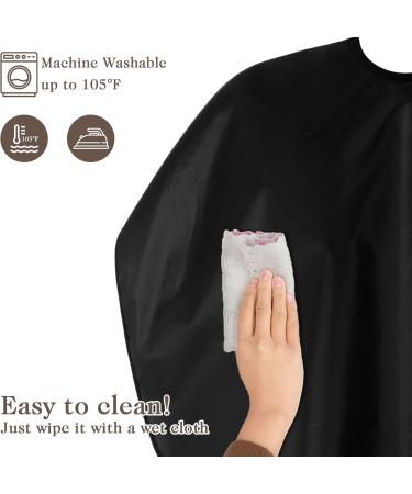 Professional Short Barber Cape - Waterproof Nylon Hair Cutting & Dye Apron for Unisex - Salon Styling & Shampoo Cape (Black - Buy Online on GoSupps.com