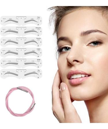 Artocct Eyebrow Template Kit - 6 Pairs Reusable Eyebrow Formers for DIY Makeup - Perfect for Beginners | International Shipping - Buy Online on GoSupps.com