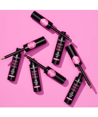 Essence Brow Like A Boss Brow Gel - Waterproof & Smudge Proof Tint - 72-Hour Wear - Vegan & Cruelty Free - Oil, Fragrance, Paraben, Alcohol, & Microplastic Free (02 Brown) - Buy Online on GoSupps.com