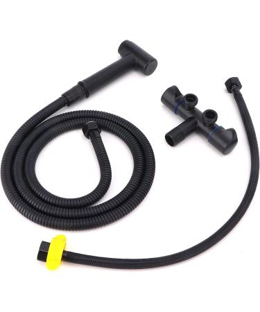 High Pressure Stainless Steel Toilet Sprayer G1/2 - Bidet Sprayer with 1 in 2 Out Angle Valve | Premium Bathroom Supplies - Buy Online on GoSupps.com