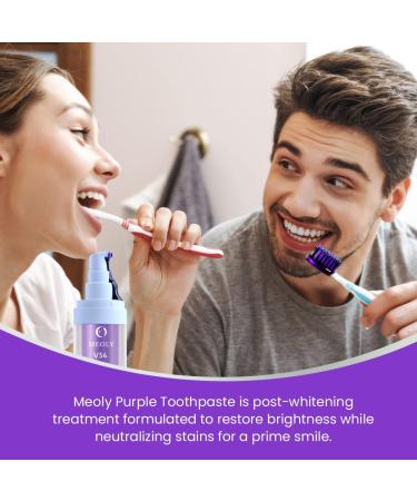 Purple Teeth Whitening Toothpaste - Premium Non-Abrasive Stain Remover & Color Corrector for Adults - Whitening Kit Included - Buy Online on GoSupps.com