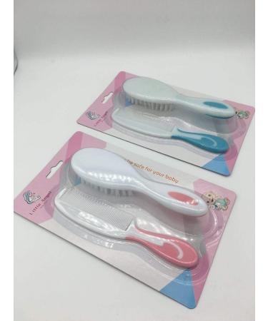Little Angel Baby Hair Brush and Comb Set - Pink | Baby Brush Kit for Newborns and Infants - Buy Online on GoSupps.com