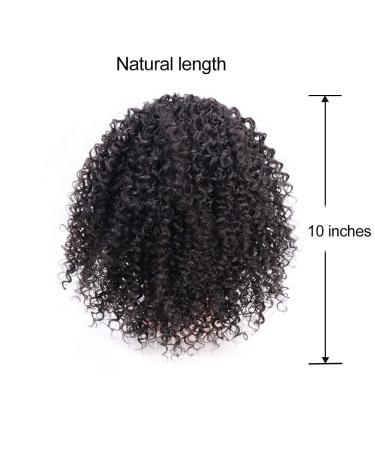 Buy Afro Kinky Curly Clip In Ponytail Wig - 25cm 120g - Natural Black Extensions for African Hair - Buy Online on GoSupps.com