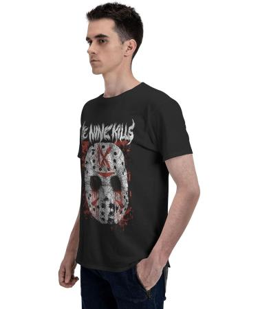 Men's 80s&90s Custom Black Tee - Short Sleeve Crewneck Top | X-Large - Buy Online on GoSupps.com