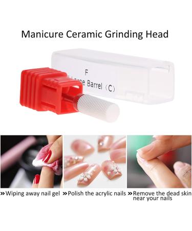Corn Head Nail Grinding Head Nail Drill Bit Ceramic Grinding Head Manicure Tool Nails Smooth Nail Nursing Tool For Nail Removal and Manicure Red (Corn head F) - Buy Online on GoSupps.com