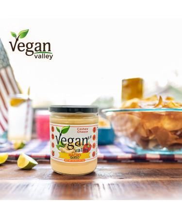VEGAN VALLEY Cashew Nacho Cheeze Sauce 14.5 oz - Gluten-Free Dairy-Free Plant-Based - Tangy Vegan Nacho Dip & Pasta Sauce - Buy Online on GoSupps.com