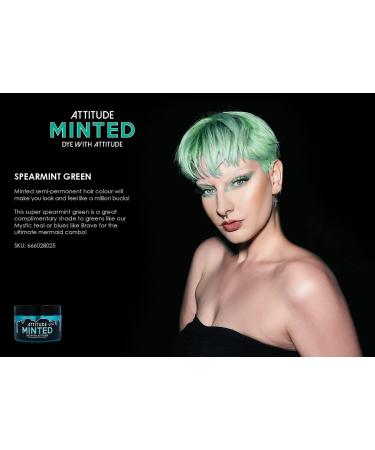 Attitude Semi-Permanent Hair Dye - Vegan Minted Green Color Cream for Cosplay Carnival & Party | 135ml Pastel Hair Color - Buy Online on GoSupps.com