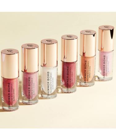 Revolution Shimmer Bomb Lip Gloss - Vitamin E Infused Shimmery Lip Tint (6 Colors) - Buy Online on GoSupps.com