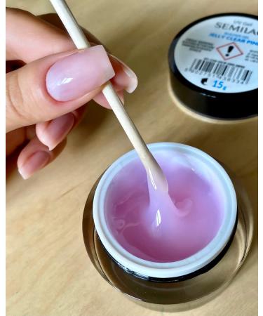 Buy Semilac Builder Jelly Gel Clear Pink 15g - Premium Building Gel for Perfect Nails | Fast International Shipping - Buy Online on GoSupps.com