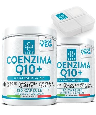 +LIFE - COENZYM Q10 Ubiquinol 200mg PiuLife 240 Q10 capsules high dose of ubiquinone antioxidant anti-ageing