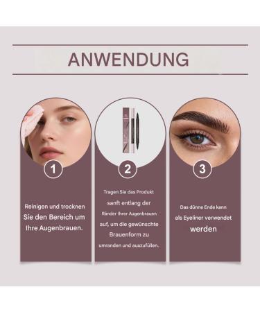 Eyebrow Pen Waterproof 2in1 Eyebrow Pen Makeup Eye Pen for Beauty Makeup Dating Party and Gathering Use for Women and Girls - Buy Online on GoSupps.com