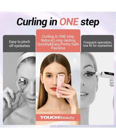 TOUCHBeauty AG-2316EU Heated Eyelash Curler with LED Display Electric Eyelash Curler with 3 Temperature Settings Natural Swing with Heating Silicone 10s Fast Heating and Long Durability - Buy Online on GoSupps.com