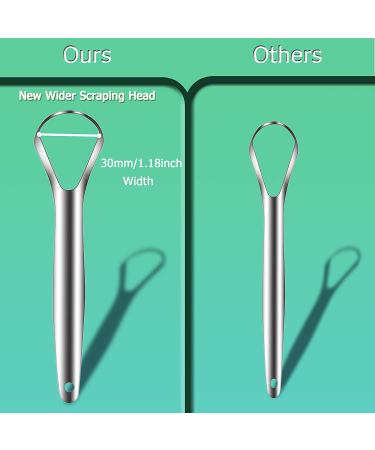 Stainless Steel Tongue Scraper - 2 Pack, BPA Free, Medical Grade Cleaner for Adults & Kids - Fight Bad Breath & Improve Oral Hygiene - Buy Online on GoSupps.com