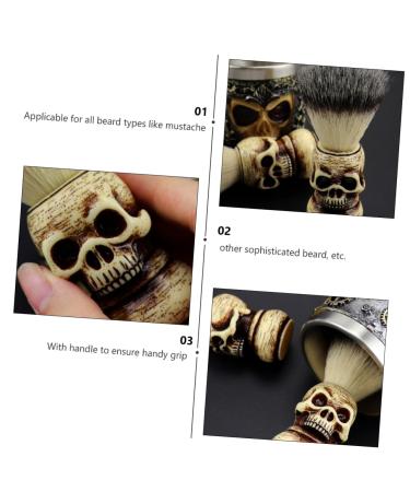 Durable Skull Beard Brush - Men's Shaving & Grooming Tool for Facial Hair & Mustache Care - Buy Online on GoSupps.com