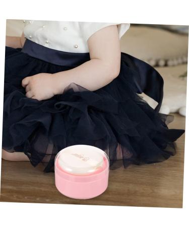 iBasenice 4pcs Body Powder Puff Box Set - Travel Baby Powder Dispenser with Puff, Empty Makeup Container, Pink 8x6cm - Buy Online on GoSupps.com