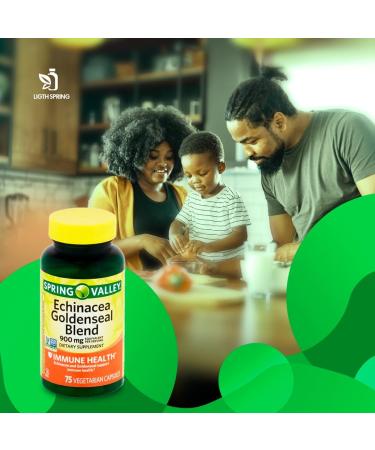 Echinacea Goldenseal Blend Dietary Supplement 900 mg 75 Ct Bundle with Exclusive Vitamins & Minerals A to Z - Better Ligth&Spring Guide (3 Items) - Buy Online on GoSupps.com