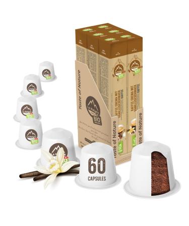 La Natura LIFESTYLE Crema La Natura Lifestyle Bag of 60 Organic Vanilla Coffee Capsules