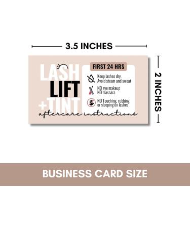 Cute Modern Lash Lift & Tint Aftercare Cards - 55 High-Gloss Full Color Cards for Lash Artists - Essential Eyelash Aftercare Guide - Buy Online on GoSupps.com
