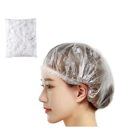 Disposable Shower Caps  100PCS Plastic Clear Hair Cap Large Thick Waterproof Bath Caps for Women Kids Girls  Travel Spa  Hotel and Hair Solon  Hotel Travel Essentials Accessories