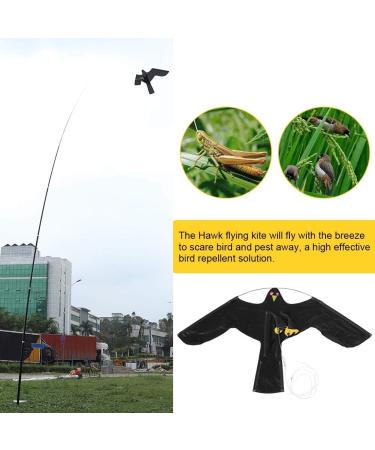 Bird Repeller Extendable Bird Repellent Scarer Flying Hawk Kite Shape Tool with Telescopic Pole for Home Outdoor Garden Farm Yard. - Buy Online on GoSupps.com
