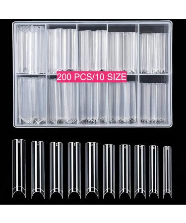 SWETIDY 200PCS XXL Clear Square Nail Tips for Acrylic Nails - Professional Set for Nail Salon and DIY Nail Art - Buy Online on GoSupps.com