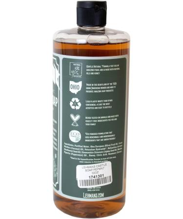 Lehman s Concentrated Liquid Castile Soap - Natural & Gentle Multipurpose Cleaner 32 fl oz Peppermint Scent - Eco-Friendly International Shipping - Buy Online on GoSupps.com