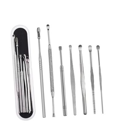 SKISUNO 7pcs Ear Cleaner Tool Set Ear Cleaning Kit Double-Ended Wax Remover for Home Use and Professional Clinics