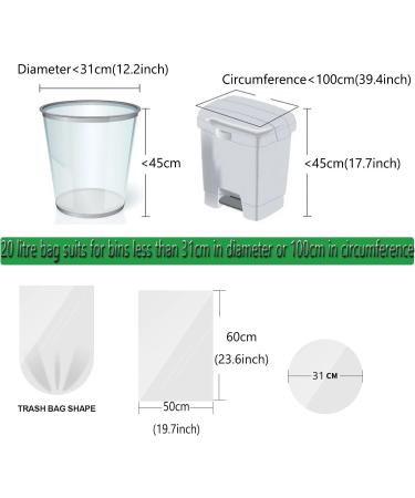 Bioma 100 Pack 20L Biodegradable Garbage Bags - 100% Recycled Compostable Food Waste Bags for Kitchen & Household - Buy Online on GoSupps.com