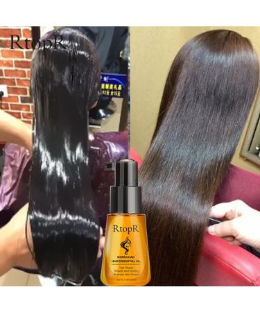 RtopR Moroccan Hair Essential Oil for Hair Loss Prevention - Dry Damaged Hair Care for Men and Women - Healthier Scalp Treatment for Shine and Gloss - Buy Online on GoSupps.com