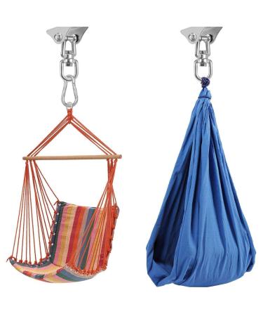 2 Pack Heavy Duty Swing Hangers - 1200 lb Capacity, Stainless Steel, 360 Rotate - for Swing Set, Hammock Chair, Yoga Swing - Buy Online on GoSupps.com