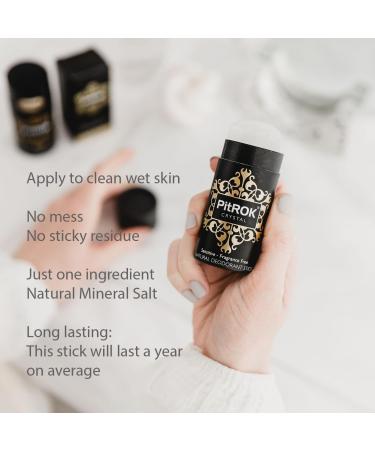 PitROK Crystal Natural Deodorant Stick 1x100g - Cardboard Tube 'Push-Up' Format. Ready to use or use to refill your PitROK original holder. Vegan Cruelty Free Fragrance Free. Ready to Use or Use as a Refill - Buy Online on GoSupps.com