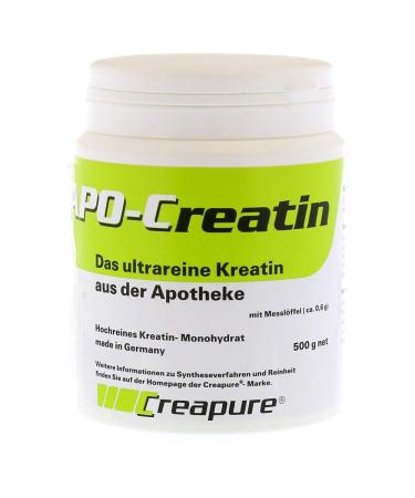 APO Creatin powder 500 g |Highly dosed pure creatine monohydrate for muscle growth |Creapure creatine for strength sport fitness & bodybuilding