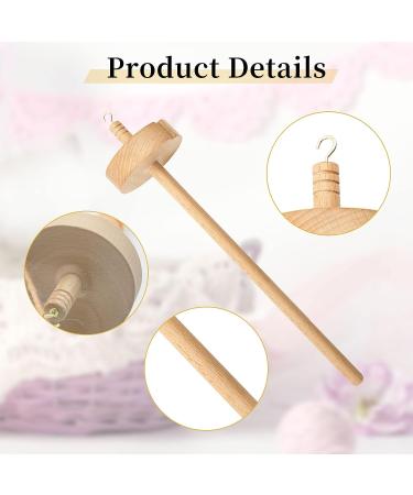 2Pcs Hand Carved Wooden Spindle Top Whorl Yarn Spinner | 12 Drop Spindle for Beginners & Experts - Buy Online on GoSupps.com
