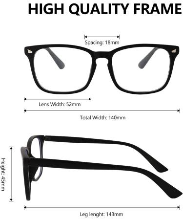 Blue Light Glasses 5-Pack - Square Eyeglasses Frame for Women & Men - Anti Eye Strain & Blue Light Blocker - Non Prescription Computer Game Glasses (Black Leopard White Pink Blue) - Buy Online on GoSupps.com