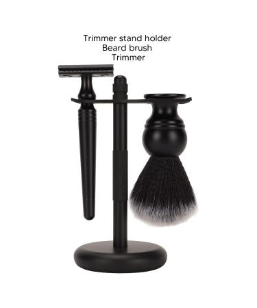 3-Piece Shaving Brush Set | Beard Trimmer & Mustache Care Tool with Stand | Premium Grooming Kit for Men - Buy Online on GoSupps.com