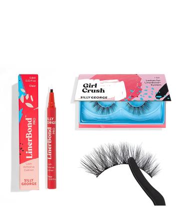Silly George LinerBond Lash System | Girl Series Starter Kit with LinerBond Adhesive Eyeliner and 1 set of Girl Lash Series Natural Look (Girl Crush LinerBond PRO Clear) Girl Crush LinerBond PRO Clear - Buy Online on GoSupps.com