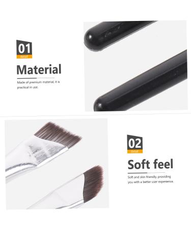 VINTORKY 3pcs Set Eyeshadow Brush Eye Liner Brush Eyeliner Brush Angled Concealer Brush Eyebrows Brush Nylon - Buy Online on GoSupps.com